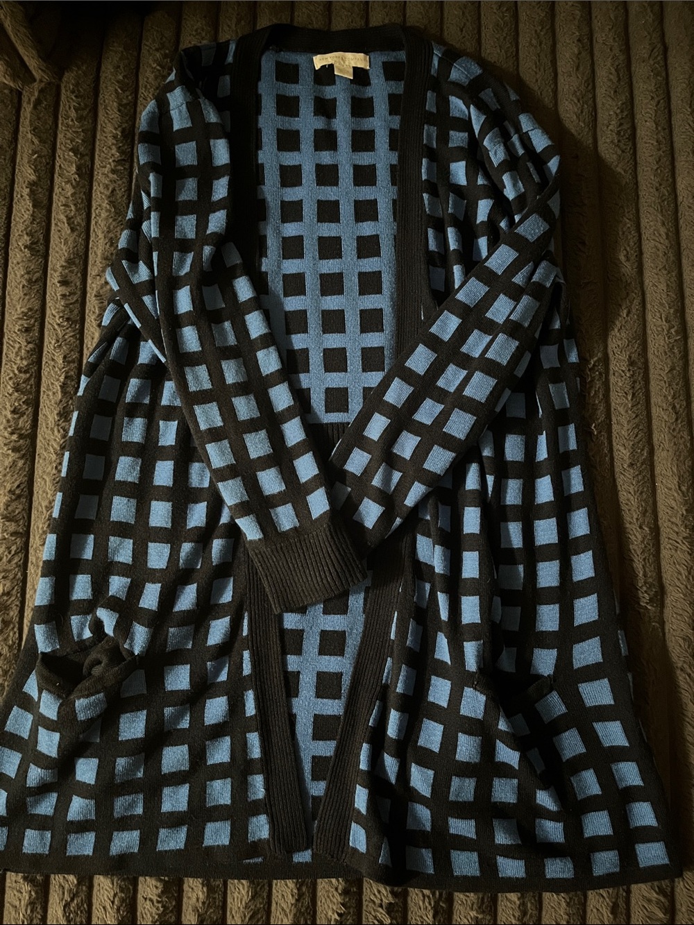 Blue & Black Boxed Cardigan